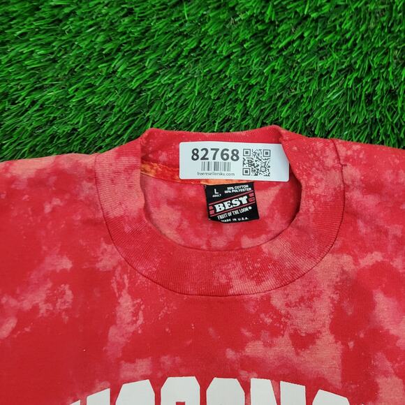 Vintage 80s Wisconsin Shirt Large 21x28 Bleached - Picture 3 of 12